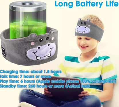 Máscara para Dormir con Diadema de Animal y Auriculares Bluetooth