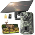 DEATTI 4G LTE Cellular Trail Cameras with 6GB SD Card2.7K HD Solar Game Cameras with Night Vision Motion Activated Waterproof for Wildlife Deer Monitoring 0.1s Trigger Time(with SIM Card)